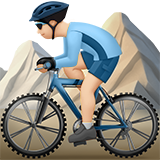 Mountainbiker: Helle Hautfarbe für Apple iOS 18.4