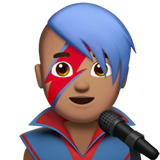 Penyanyi pria: warna kulit sedang untuk Apple iOS 18.4