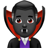 Manlig vampyr: mörk hy för Apple iOS 18.4