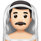 Man met sluier: lichte huidskleur voor Apple iOS 18.4