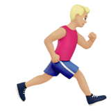 Home que corre cap a la dreta: pell mitjana-clara per Apple iOS 18.4