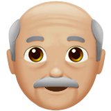 Uomo Anziano: Carnagione Abbastanza Chiara per Apple iOS 18.4