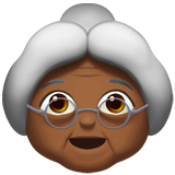 Old Woman: Medium-Dark Skin Tone for Apple iOS 18.4
