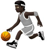 Personne Avec Ballon: Peau Foncée pour Apple iOS 18.4