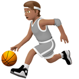 Persoana care aruncă mingea: ton mediu al pielii pentru Apple iOS 18.4