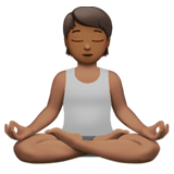 Osoba v pozici Lotus: Středně tmavý odstín pleti pro Apple iOS 18.4