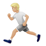 Άτομο τρέχει: μεσαίος-ανοιχτόχρωμος τόνος δέρματος για Apple iOS 18.4