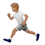 Άτομο τρέχει: μεσαίος τόνος δέρματος για Apple iOS 18.4