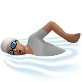 Osoba plavání: Střední tón pleti pro Apple iOS 18.4