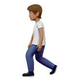 Persoana care merge: Tono mediu al pielii pentru Apple iOS 18.4