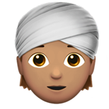 Personne En Turban: Peau Légèrement Mate pour Apple iOS 18.4