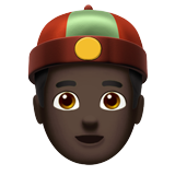 Uomo Con Zucchetto Cinese: Carnagione Scura per Apple iOS 18.4