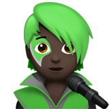 Chanteur (Tous Genres): Peau Foncée pour Apple iOS 18.4