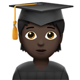 Étudiant (Tous Genres): Peau Foncée pour Apple iOS 18.4