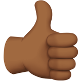 Thumbs Up: Medium-Dark Skin Tone for Apple iOS 18.4