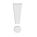 Bílý vykřičník pro Apple iOS 18.4