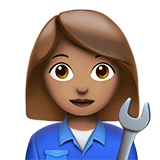 महिला मिस्त्री: गेहुँआ त्वचा Apple iOS 18.4 के लिए