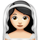 Nainen hunnun kanssa: vaalea ihonväri varten Apple iOS 18.4