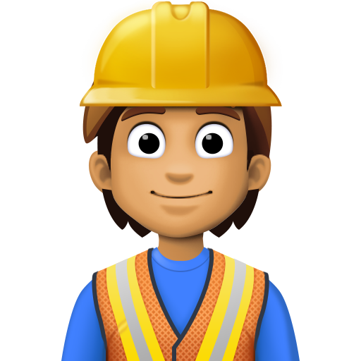 Construction Worker: Medium Skin Tone for Facebook 15.0