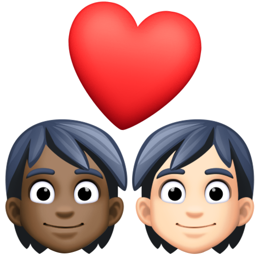 Par med hjerte: voksen, voksen, mørk teint og lys teint for Facebook 15.0