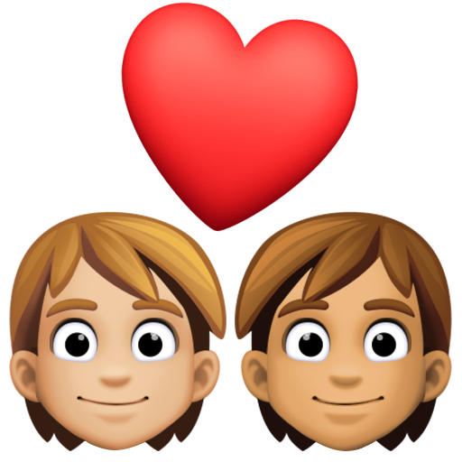Pár se srdcem: Osoba, Osoba, Středně světlý odstín pleti, Střední odstín pleti pro Facebook 15.0
