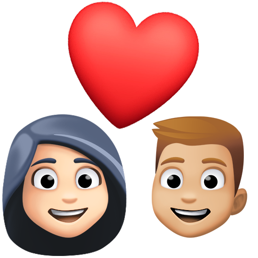 Casal Apaixonado: Mulher, Homem, Pele Clara, Pele Morena Clara para Facebook 15.0