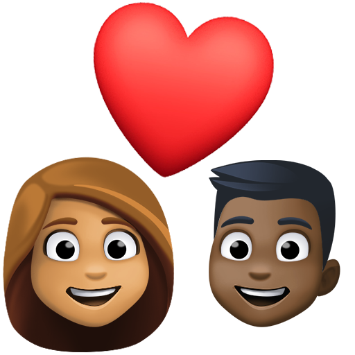 Coppia Con Cuore: Donna, Uomo, Carnagione Olivastra, Carnagione Scura per Facebook 15.0