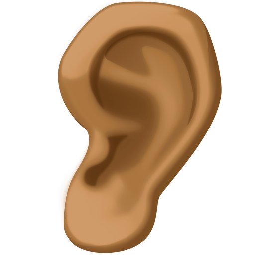 Ucho: Středně tmavý tón pleti pro Facebook 15.0