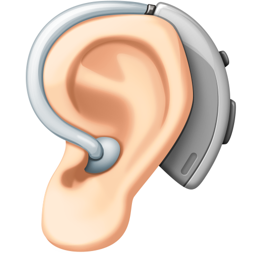 Øre med høreapparat: lys teint for Facebook 15.0