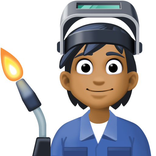 Facebook 15.0의 경우 공장 직원: 진한 갈색 피부