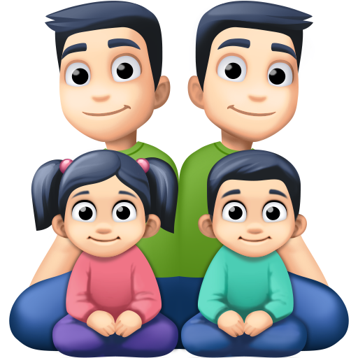 Οικογένεια - Άνδρας: Ανοιχτόχρωμος τόνος δέρματος, Άνδρας: Ανοιχτόχρωμος τόνος δέρματος, Κορίτσι: Ανοιχτός τόνος δέρματος, Αγόρι: Ανοιχτός τόνος δέρματος για Facebook 15.0