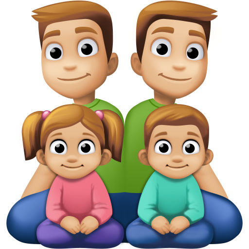 Οικογένεια - Άνδρας: Μεσαίου ανοιχτού τόνου δέρματος, Άνδρας: Μεσαίου ανοιχτού τόνου δέρματος, Κορίτσι: Μεσαίου ανοιχτού τόνου δέρματος, αγόρι: μεσαίου ανοιχτού τόνου δέρματος για Facebook 15.0