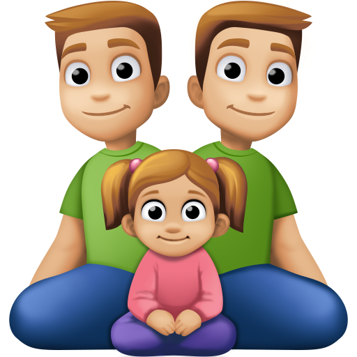 Οικογένεια - Άνδρας: Μεσαίου ανοιχτού τόνου δέρματος, Άνδρας: Μεσαίου ανοιχτού τόνου δέρματος, Κορίτσι: Μεσαίου ανοιχτού τόνου δέρματος για Facebook 15.0