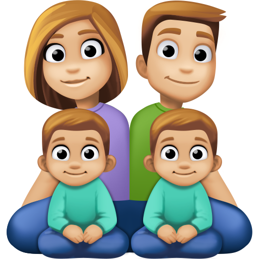 Οικογένεια - Άνδρας: Μεσαίου ανοιχτού τόνου δέρματος, Γυναίκα: Μεσαίου ανοιχτού τόνου δέρματος, Αγόρι: Μεσαίου ανοιχτού τόνου δέρματος, Αγόρι: μεσαίου ανοιχτού τόνου δέρματος για Facebook 15.0
