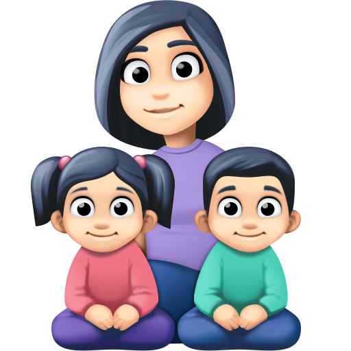 Οικογένεια - Γυναίκα: Ανοιχτόχρωμο δέρμα, Κορίτσι: Ανοιχτόχρωμο δέρμα, Αγόρι: Ανοιχτόχρωμο δέρμα για Facebook 15.0