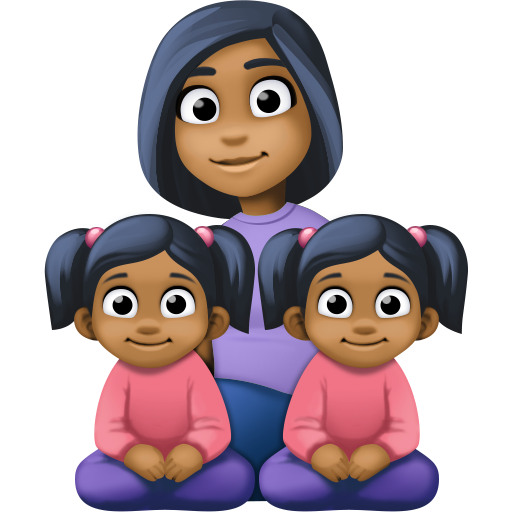 Famiglia - Donna: carnagione medio-scura, Ragazza: carnagione medio-scura, Ragazza: carnagione medio-scura per Facebook 15.0