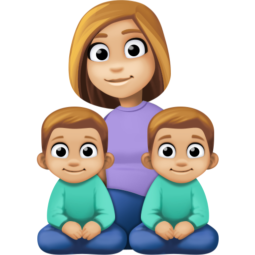 Οικογένεια - Γυναίκα: Μεσαίου ανοιχτού τόνου δέρματος, Αγόρι: Μεσαίου ανοιχτού τόνου δέρματος, Αγόρι: Μεσαίου ανοιχτού τόνου δέρματος για Facebook 15.0