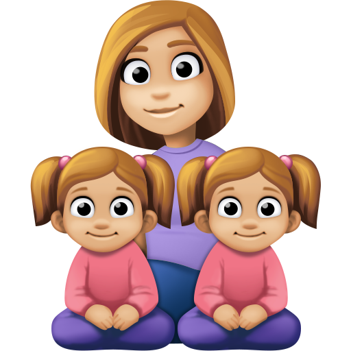 Οικογένεια - Γυναίκα: Μεσαίου ανοιχτού τόνου δέρματος, Κορίτσι: Μεσαίου ανοιχτού τόνου δέρματος, Κορίτσι: Μεσαίου ανοιχτού τόνου δέρματος για Facebook 15.0