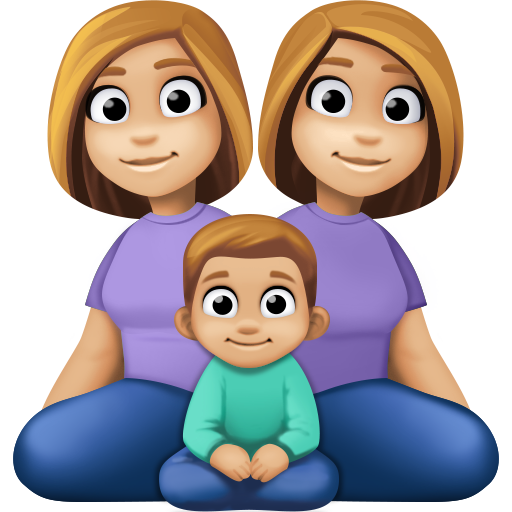 Οικογένεια - Γυναίκα: Μεσαίου ανοιχτού τόνου δέρματος, Γυναίκα: Μεσαίου ανοιχτού τόνου δέρματος, Αγόρι: Μεσαίου ανοιχτού τόνου δέρματος για Facebook 15.0