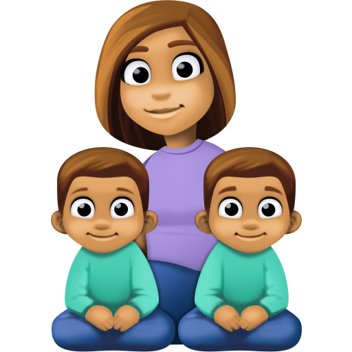 Perhe - Nainen: Keski-ihonsävy, Poika: Keskitasoinen, Poika: Keski-iho varten Facebook 15.0