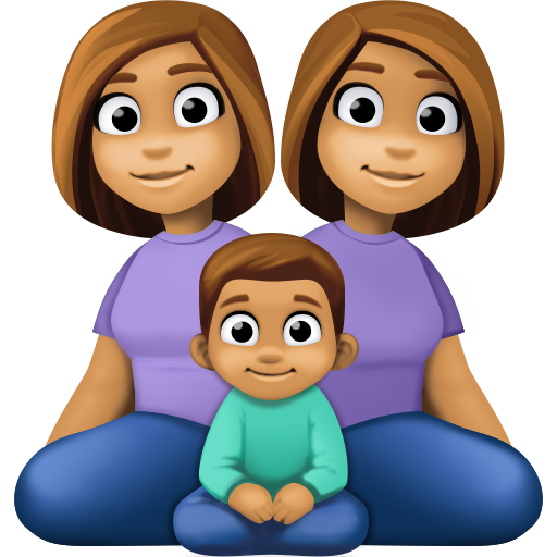 Perhe - Nainen: Keski-ihonsävy, Nainen: Keski-ihonsävy, Poika: Keski-iho varten Facebook 15.0