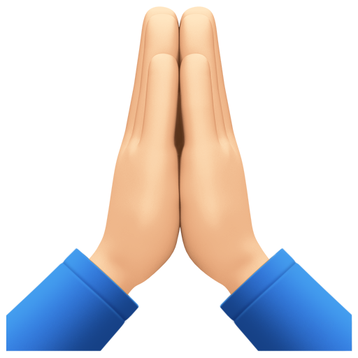 Složené ruce: Světlý odstín pleti pro Facebook 15.0