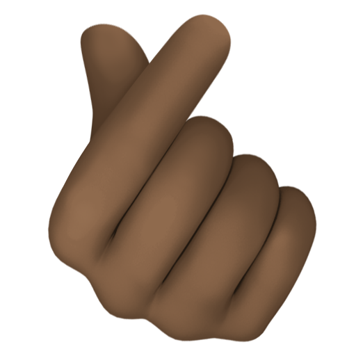 Mano Con Indice E Pollice Incrociati: Carnagione Scura per Facebook 15.0