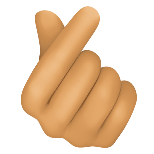 Mâna cu degetul arătător și degetul mare încrucișate: Culoare medie a pielii pentru Facebook 15.0