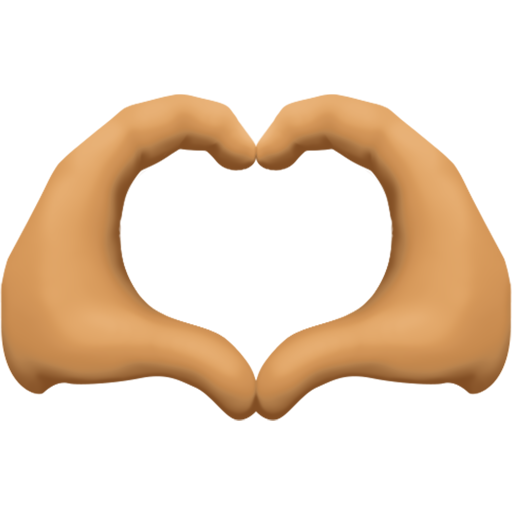 Mãos Em Coração: Pele Morena Escura para Facebook 15.0