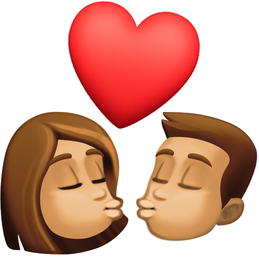 Facebook 15.0의 경우 키스: 갈색 피부