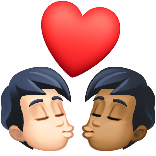 Polibek: Osoba, Osoba, Světlý odstín pleti, Středně tmavý odstín pleti pro Facebook 15.0