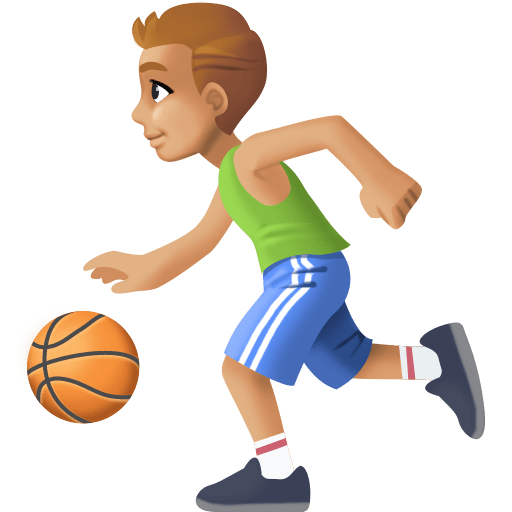 Pria memantulkan bola: warna kulit cerah-sedang untuk Facebook 15.0