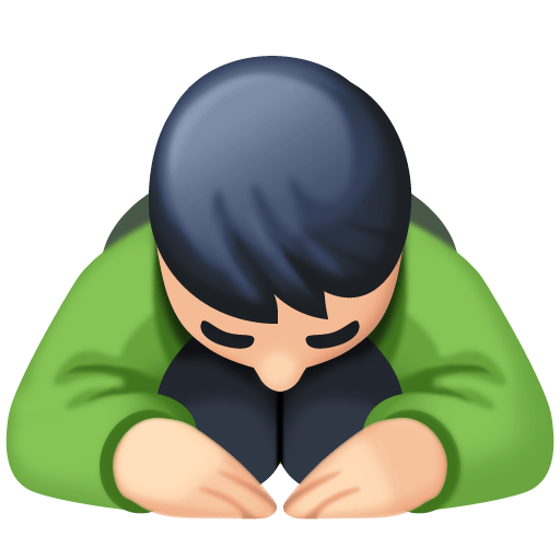 Muž se klaní: Světlý odstín pleti pro Facebook 15.0