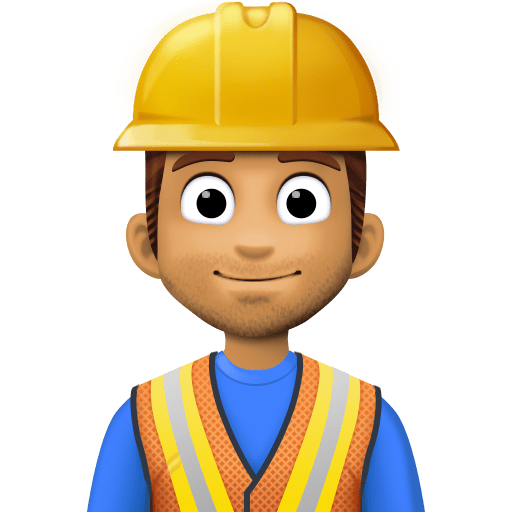 Mannelijke bouwvakker: getinte huidskleur voor Facebook 15.0